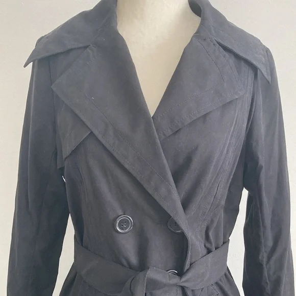JouJou Black Belted Coat - Picture 3 of 10